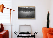 Aeron Denver Delos Reyes - Fishing In The River - Print Poster DinA3 frame oak - Project Street Photography