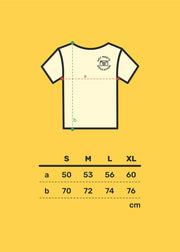 Die Größentabelle vom AME Unisex T-Shirt
